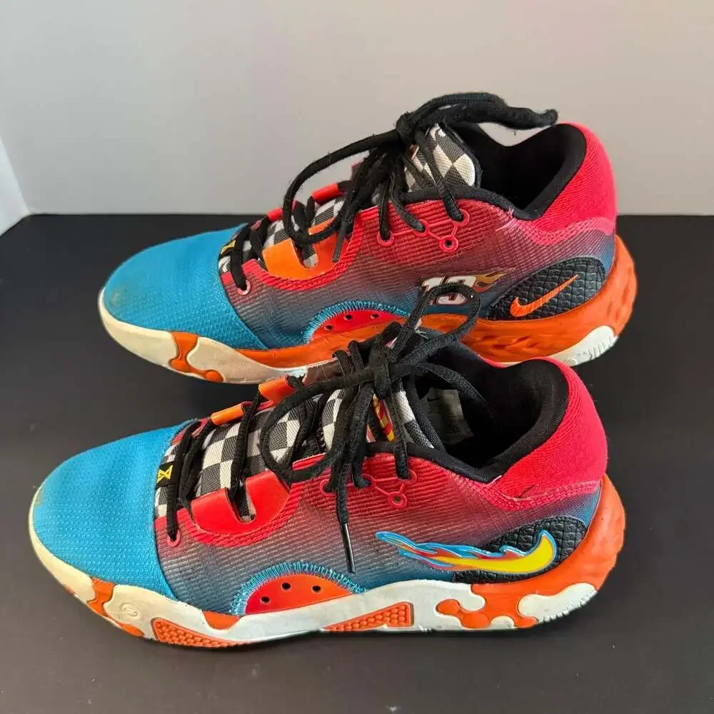 Nike PG 6‎ x Hot Wheels Blue Red Orange Basketball Shoes Size 8